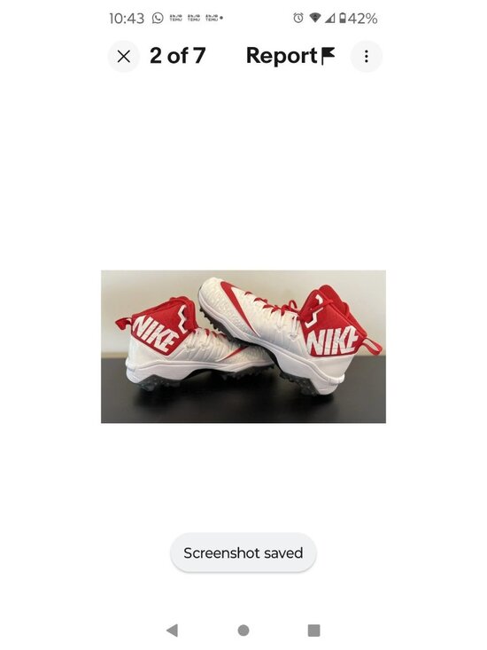 New Nike Force Savage Pro Shark Soccer/Football Cleats White/Red Size 14.5 main image 15